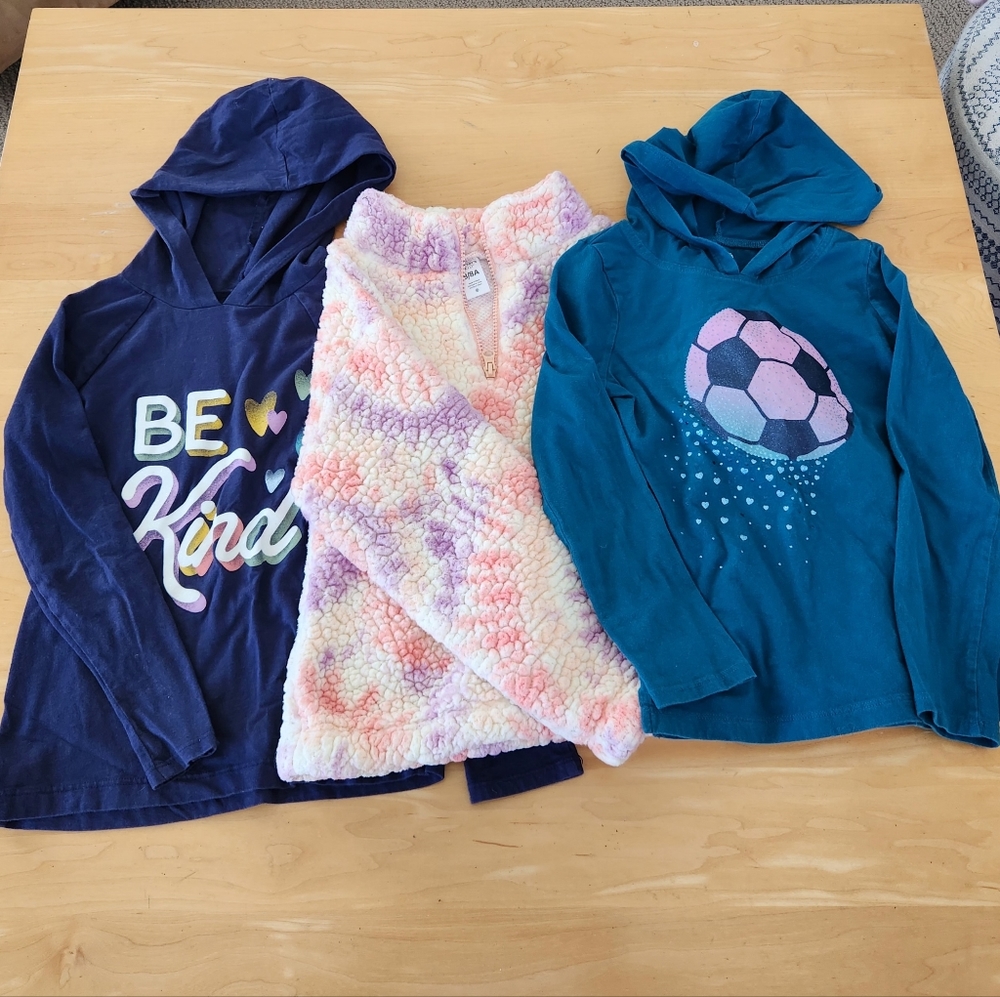 Lot of 3 size 8 long sleeve tops